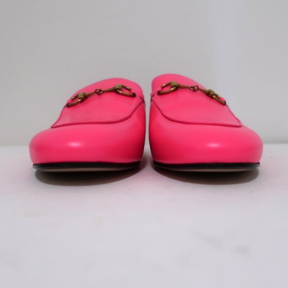 Gucci Princetown Loafer Mules Neon Pink Leather - Picture 5 of 12